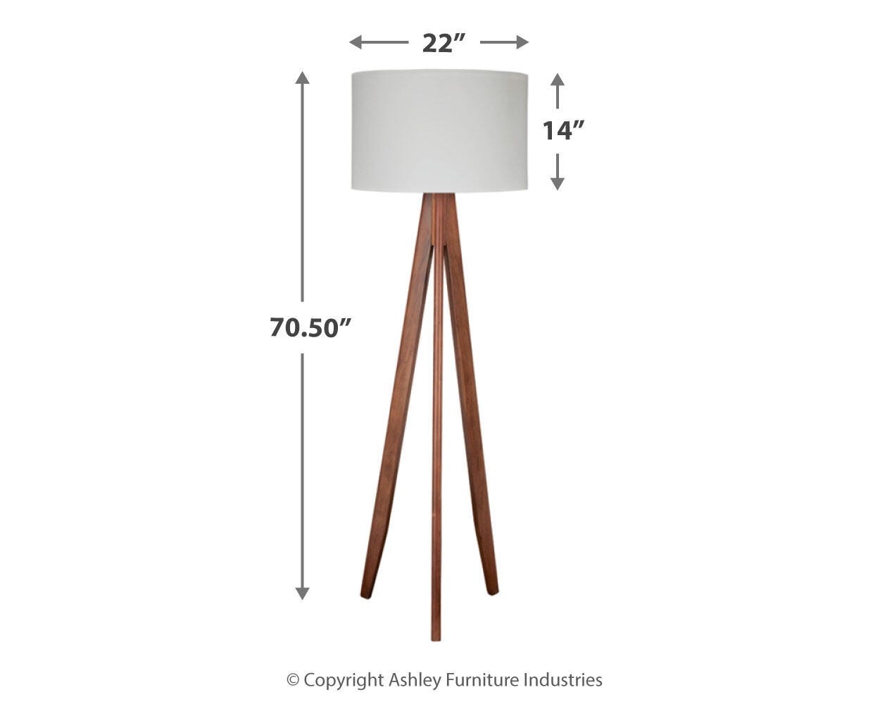 Ashley Dallson Brown Floor Lamp