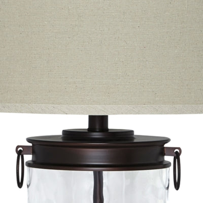 Ashley Tailynn Clear Bronze Finish Table Lamp