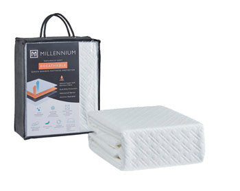 Ashley Basic Protector White Queen Mattress Protector (Set of 4)
