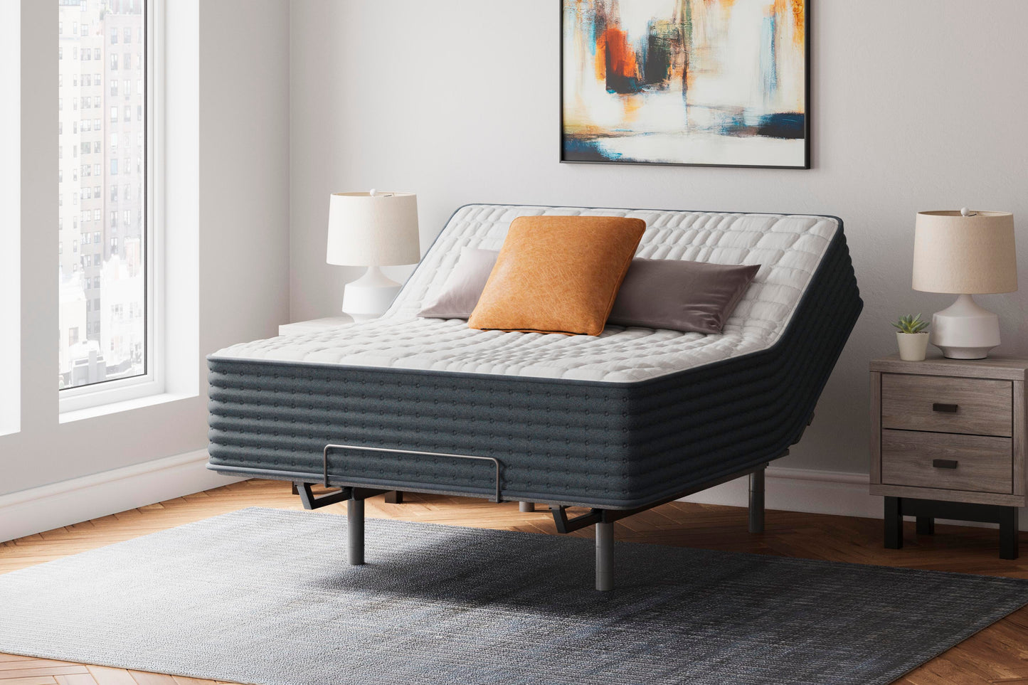 Ashley Hybrid 1400 White California King Mattress