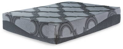 Ashley 12 Inch Ashley Hybrid Gray King Mattress and 2-Piece Foundation