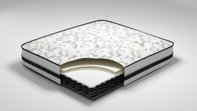 Ashley 8 Inch Chime Innerspring White King Mattress in a Box