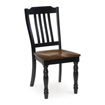 Ashley Loganeer Black Brown Dining Chair (Set of 2)