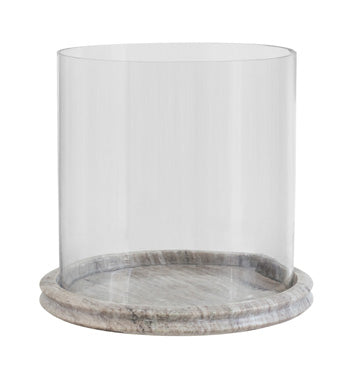 Ashley Saskia Clear Beige Candle Holder