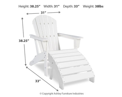Ashley Sundown Treasure White Adirondack Chair