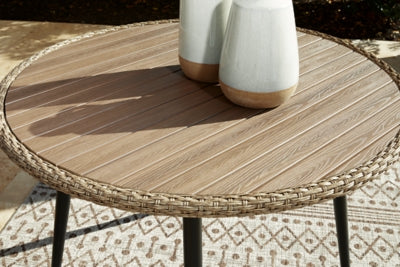 Ashley Amaris Brown Black Outdoor Dining Table