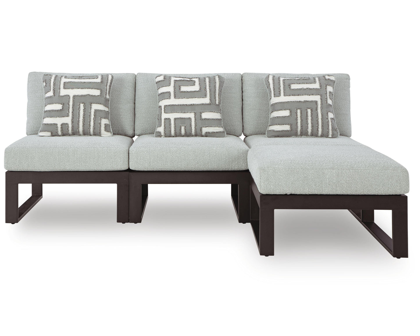 Ashley Beachloft Black Gray 4-Piece Outdoor Sectional