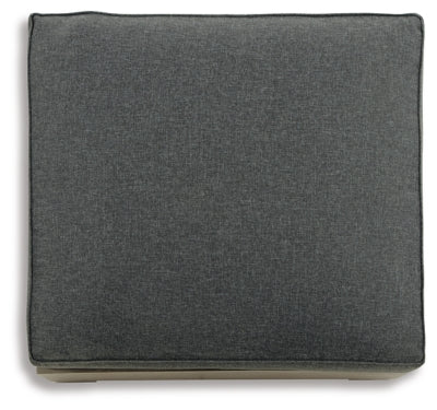 Ashley Citrine Park Brown Charcoal Outdoor Ottoman with Cushion