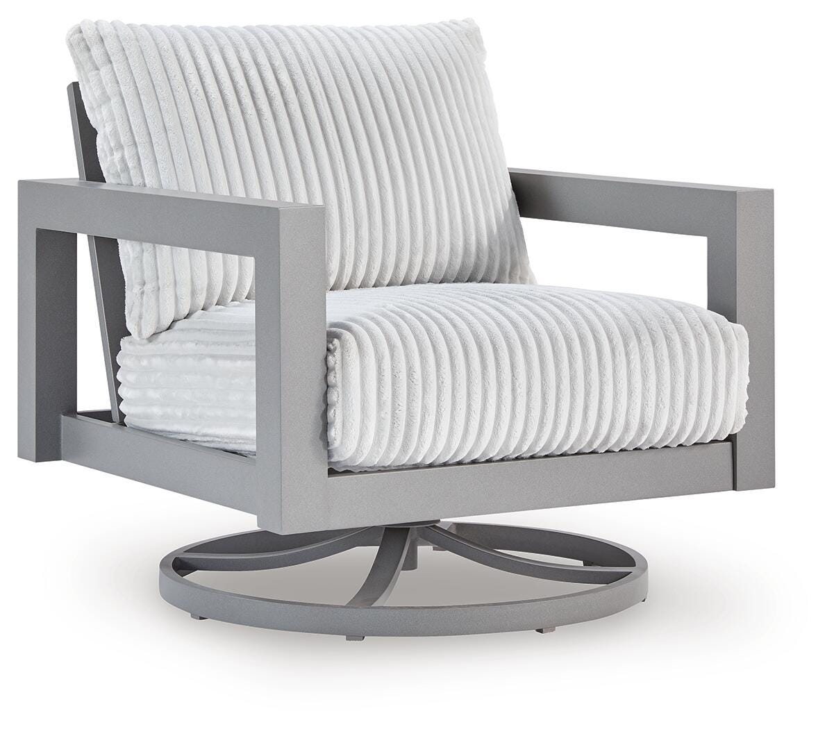 Ashley Moonlight View Gray Outdoor Swivel Chair with Cushion
