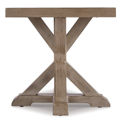 Ashley Beachcroft Beige Outdoor End Table