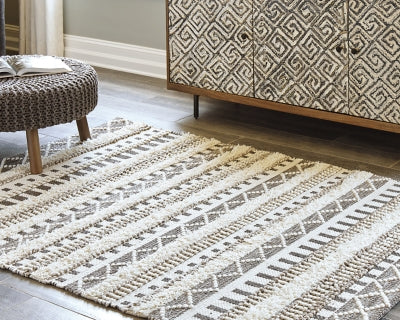 Ashley Karalee Ivory Brown 5' x 7' Rug