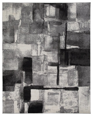 Ashley Brycebourne Black Cream Gray 5'3" x 7'7" Rug