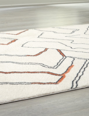 Ashley Cadeworth Multi 7'6" x 11'1" Washable Rug