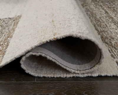 Ashley Barus Beige Brown Gray 5' x 7' Rug