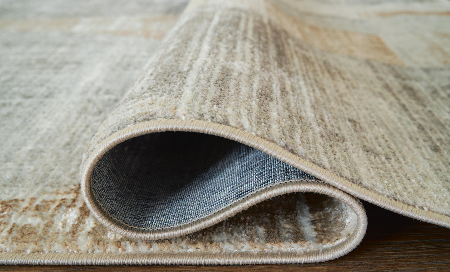 Ashley Truward Linen Gray Caramel 5' x 7' Rug