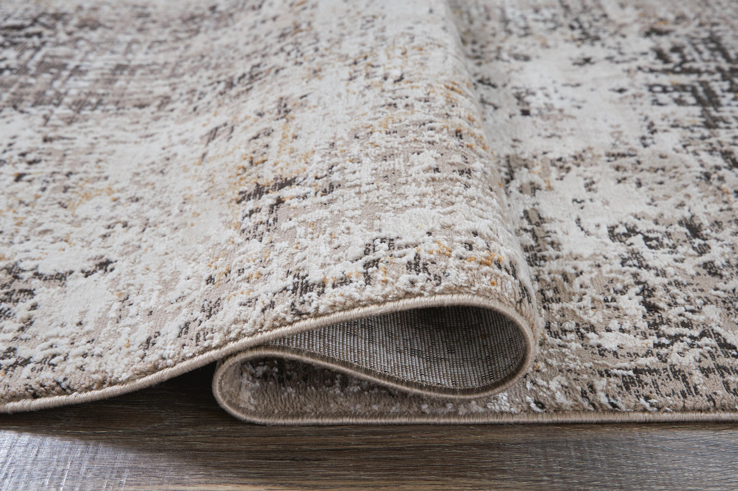 Ashley Elaning Black Gray Cream 5' x 7' Rug