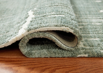 Ashley Cayworth Teal White 8' x 10' Rug