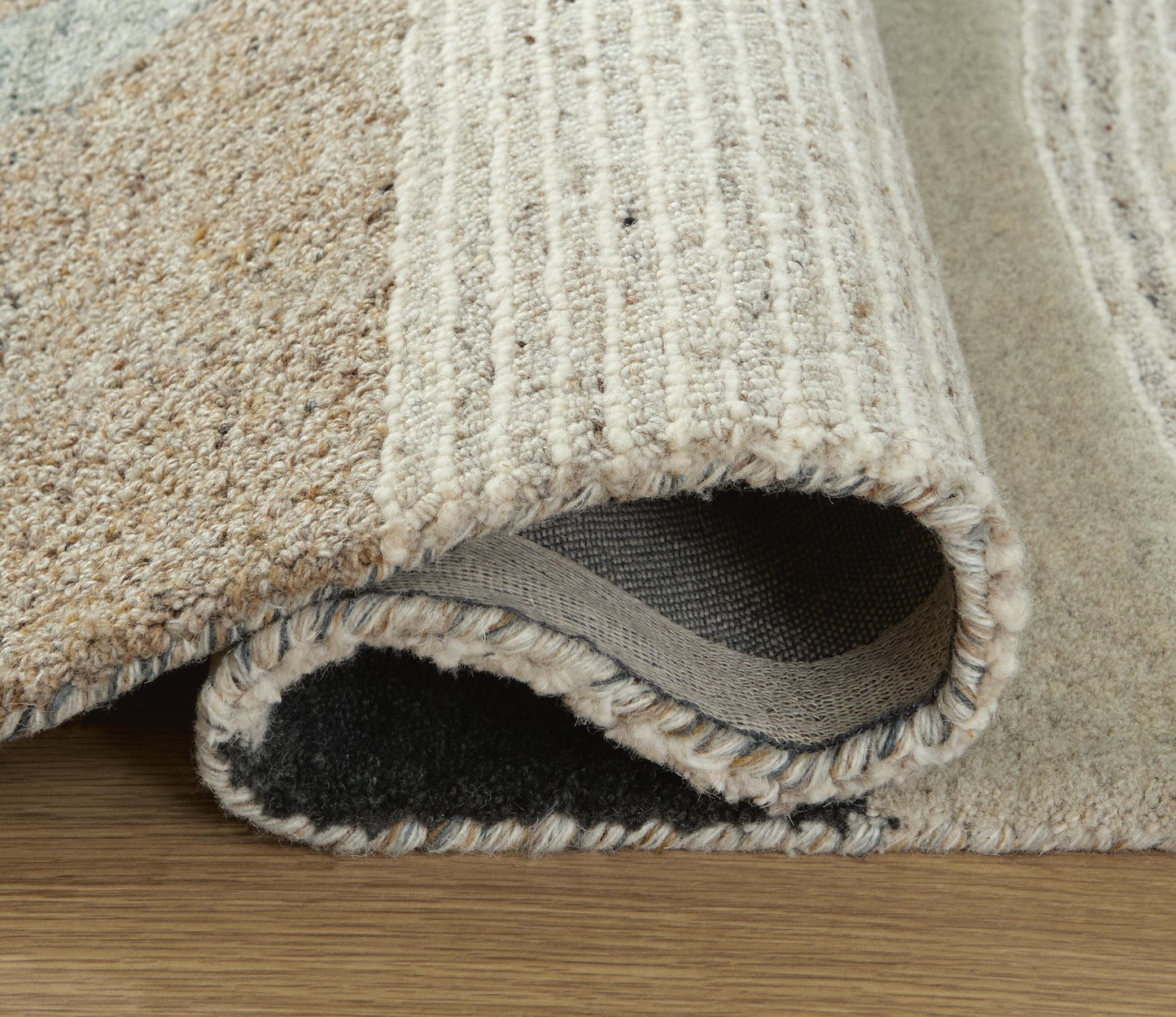 Ashley Edrickhill Grayish Teal Taupe Cream 5' x 7' Rug