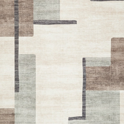 Ashley Larkport Cream Brown Gray Washable 5' x 7' Area Rug
