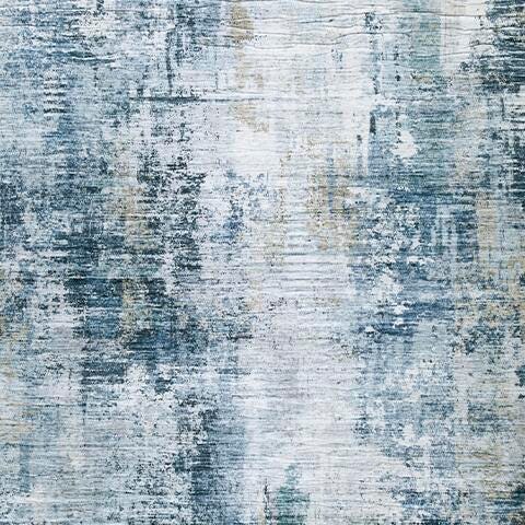 Ashley Arlenmont Blue White Brown 7'6" X 9'6" Memory Foam Area Rug