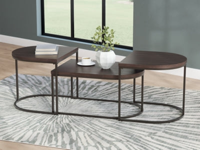 Ashley Vanmore Dark Brown Table (Set of 3)