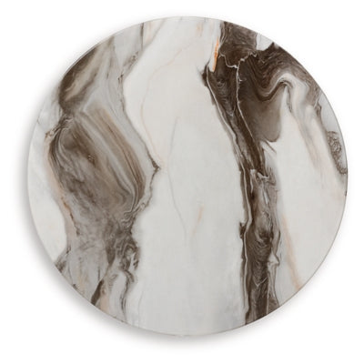 Ashley Jazmore Brown Brass Finish End Table