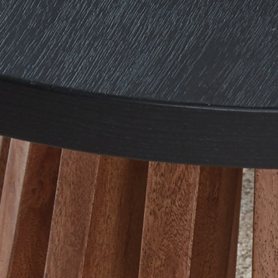 Ashley Kallari Warm Brown Black End Table