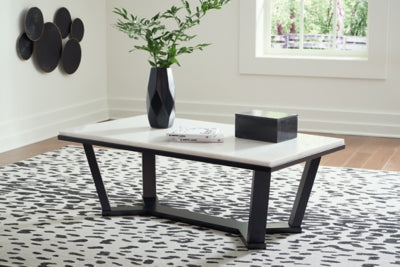 Ashley Fostead White Espresso Coffee Table