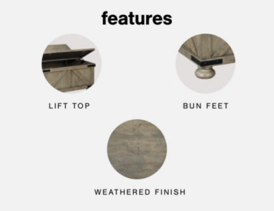 Ashley Aldwin Gray Coffee Table With Storage