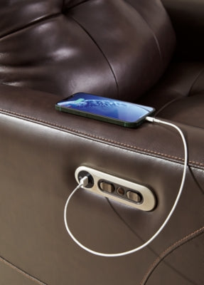 Ashley Pisgham Chocolate Power Recliner