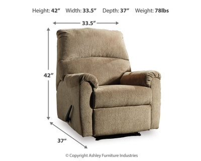 Ashley Nerviano Mocha Recliner