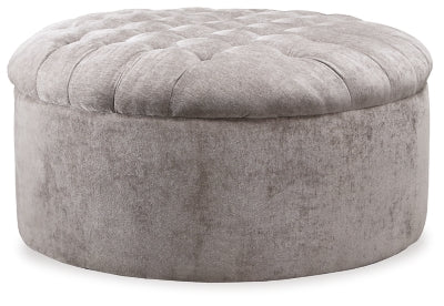 Ashley Carnaby Linen Oversized Accent Ottoman