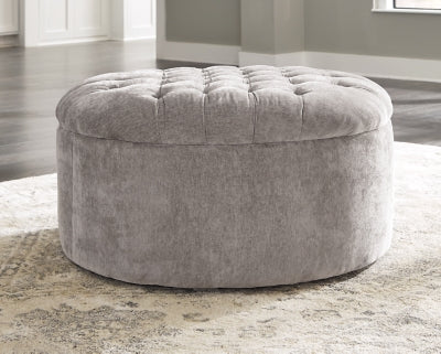 Ashley Carnaby Linen Oversized Accent Ottoman
