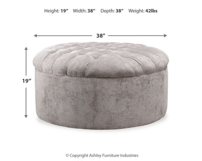 Ashley Carnaby Linen Oversized Accent Ottoman