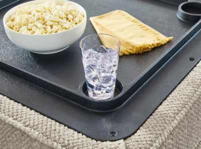 Benchcraft Calnita Sisal Ottoman With Storage