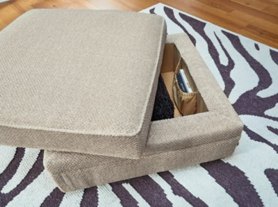 Benchcraft Calnita Sisal Ottoman With Storage