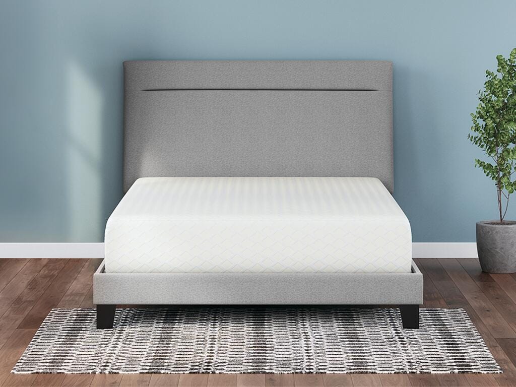 Ashley Chime 12 Inch Memory Foam White Queen Mattress in a Box