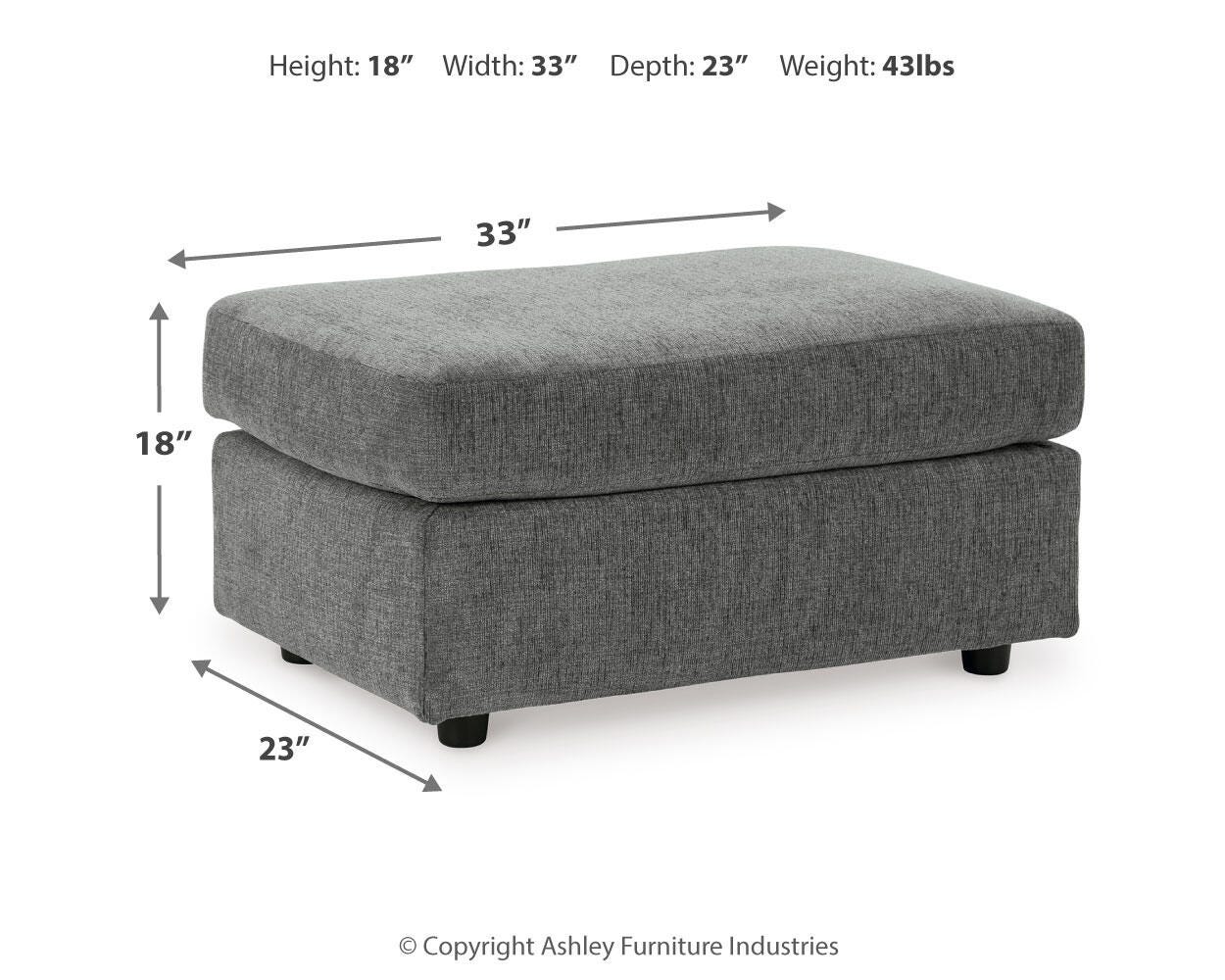 Ashley Stairatt Gravel Ottoman