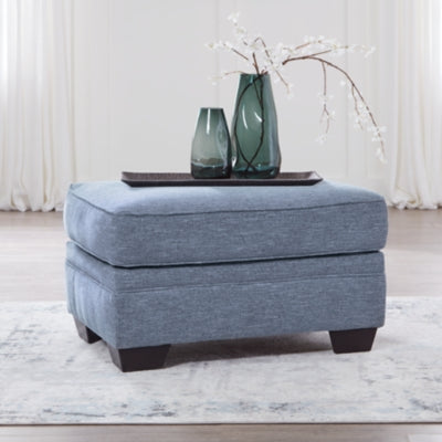 Benchcraft Carissa Manor Denim Ottoman