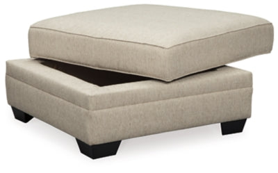 Ashley Luxora Bisque Ottoman With Storage