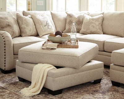 Ashley Luxora Bisque Ottoman With Storage