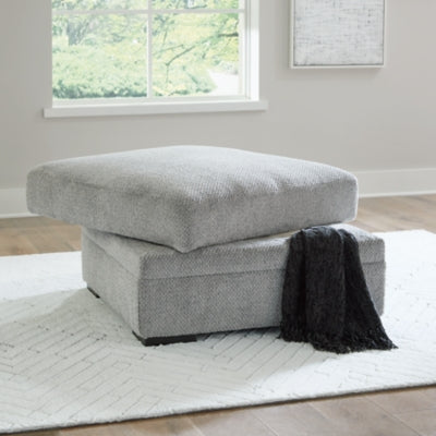 Ashley Casselbury Cement Ottoman With Storage