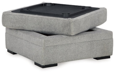 Ashley Casselbury Cement Ottoman With Storage