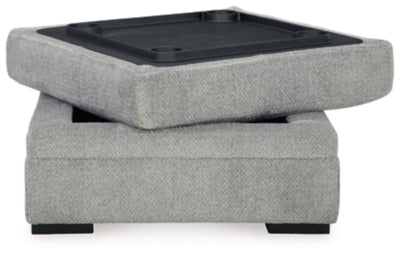 Ashley Casselbury Cement Ottoman With Storage