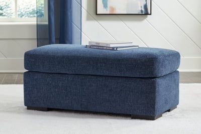 Benchcraft Evansley Navy Ottoman