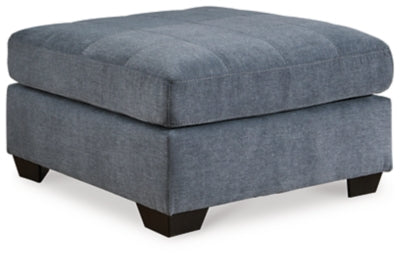 Ashley Marleton Denim Oversized Accent Ottoman