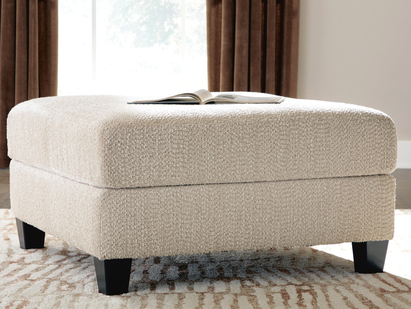 Benchcraft Steelwater Retreat Latte Oversized Accent Ottoman