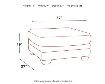 Benchcraft Tracling Slate Oversized Ottoman