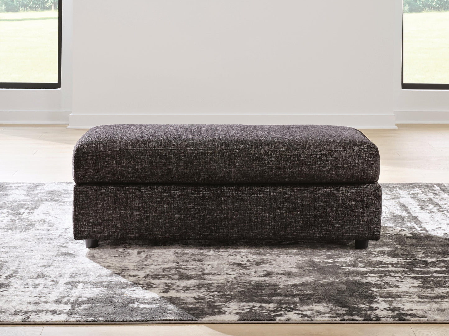 Ashley Coralene Onyx Oversized Accent Ottoman