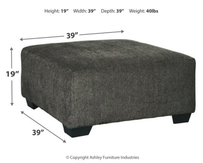 Ashley Ballinasloe Smoke Oversized Ottoman